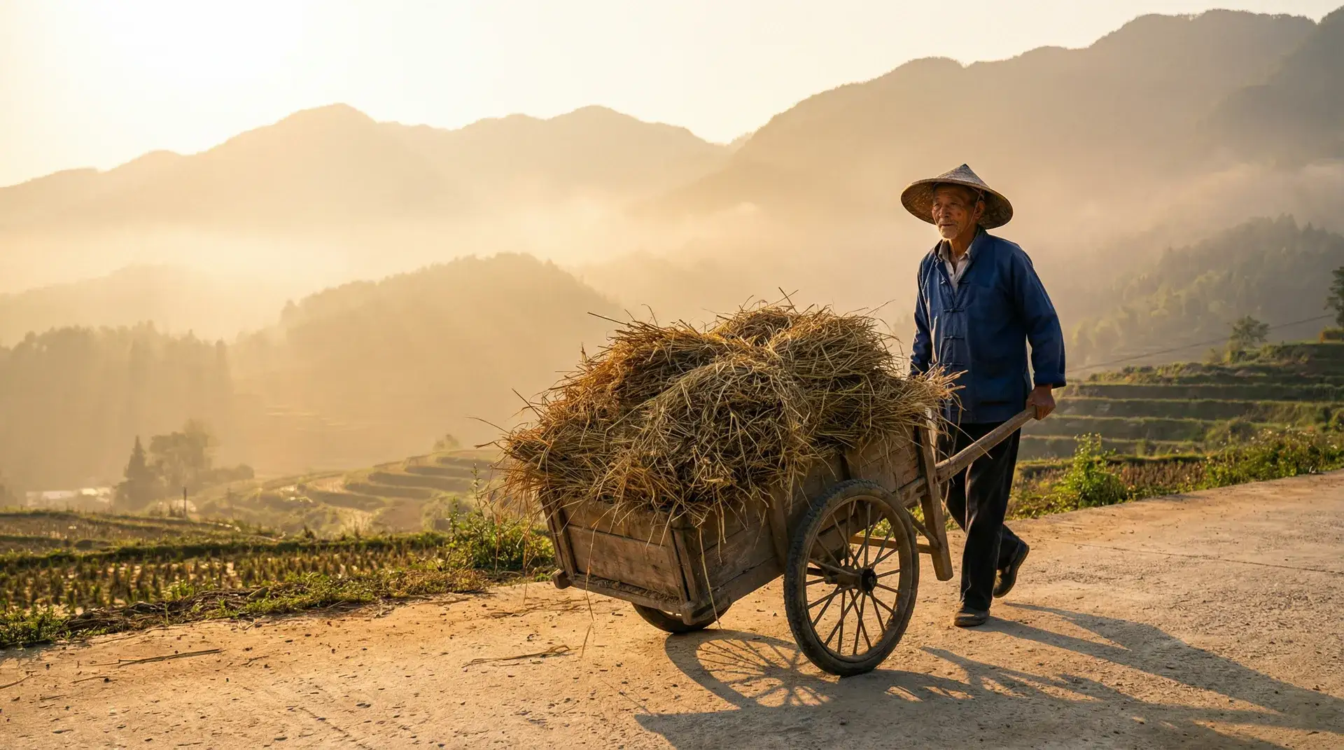 老农推车行走在乡间小路 - 演艺圈悲惨事件19 热门视频
